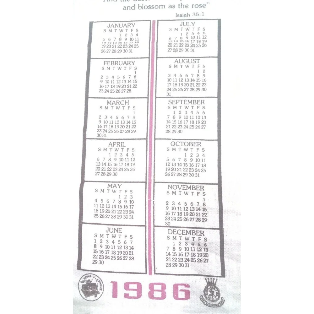 Vintage Salvation Army Tea‎ Towel 1986 Linen Kitchen Collectible Retro